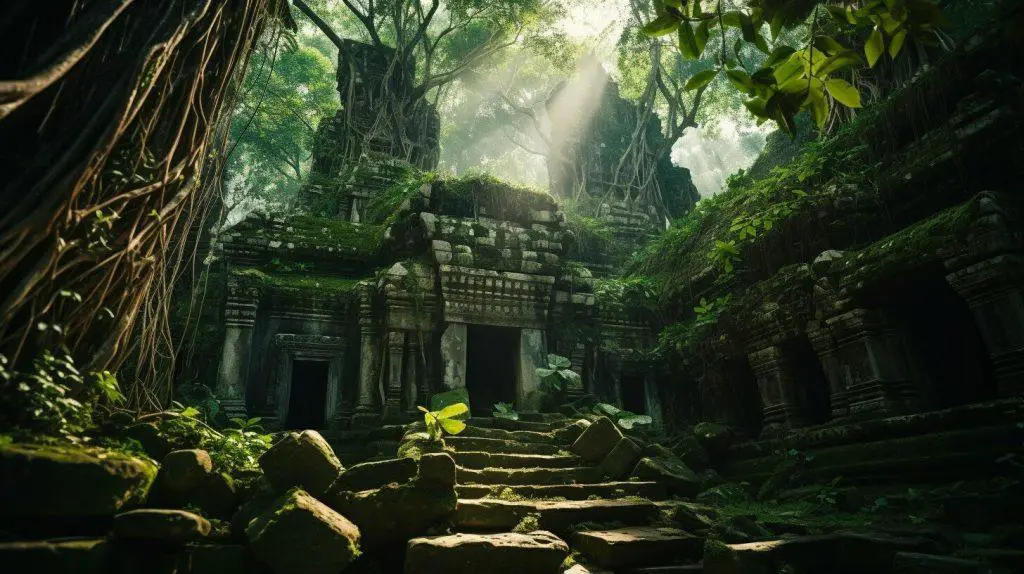 Buddhist temple ruins in Cambodia